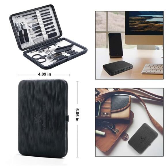 Professional Stainless Steel Nail Clipper Travel & Grooming Kit Nail Tools - Picture 2 of 8